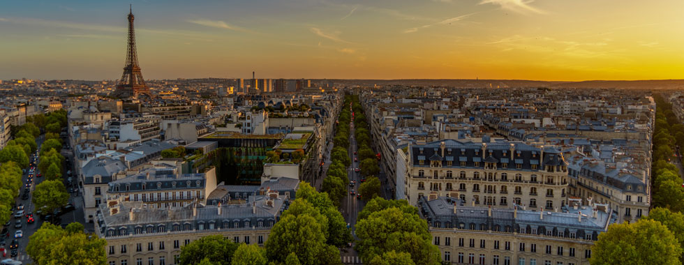 Quartier central des affaires à Paris