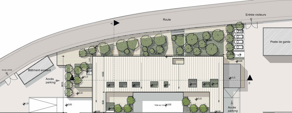 Plan immeuble de bureaux